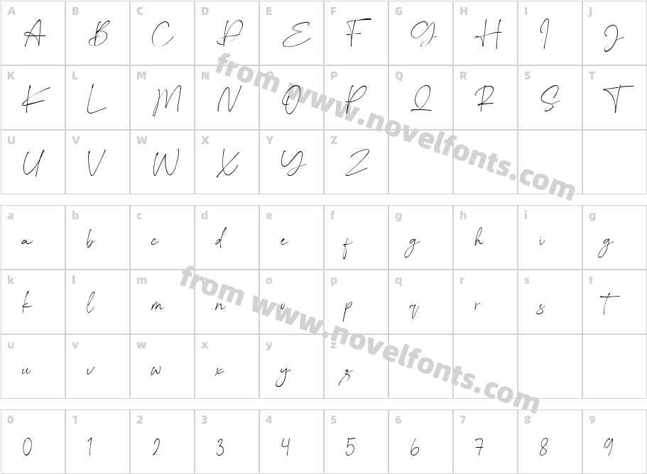 Baskara RegularCharacter Map