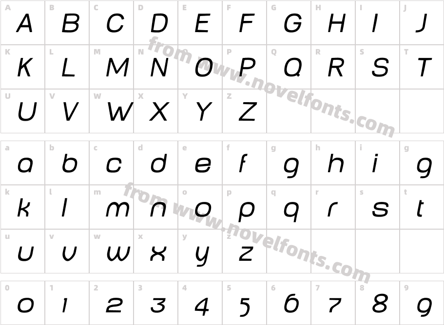 Baby Mine Plump ObliqueCharacter Map