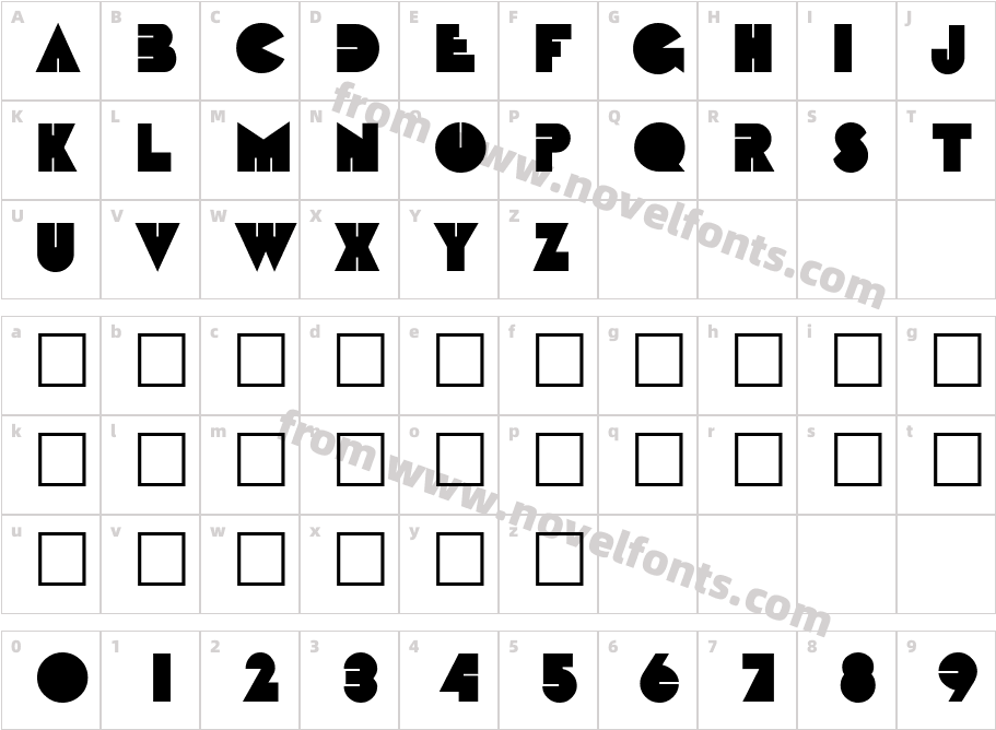 Baby Teet Normal CyrillicCharacter Map