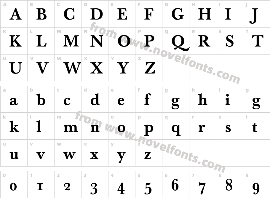 BaskervBookExpBQ-MediumOsFCharacter Map