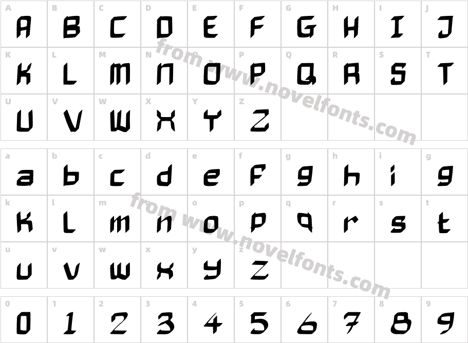 Bad AxeCharacter Map