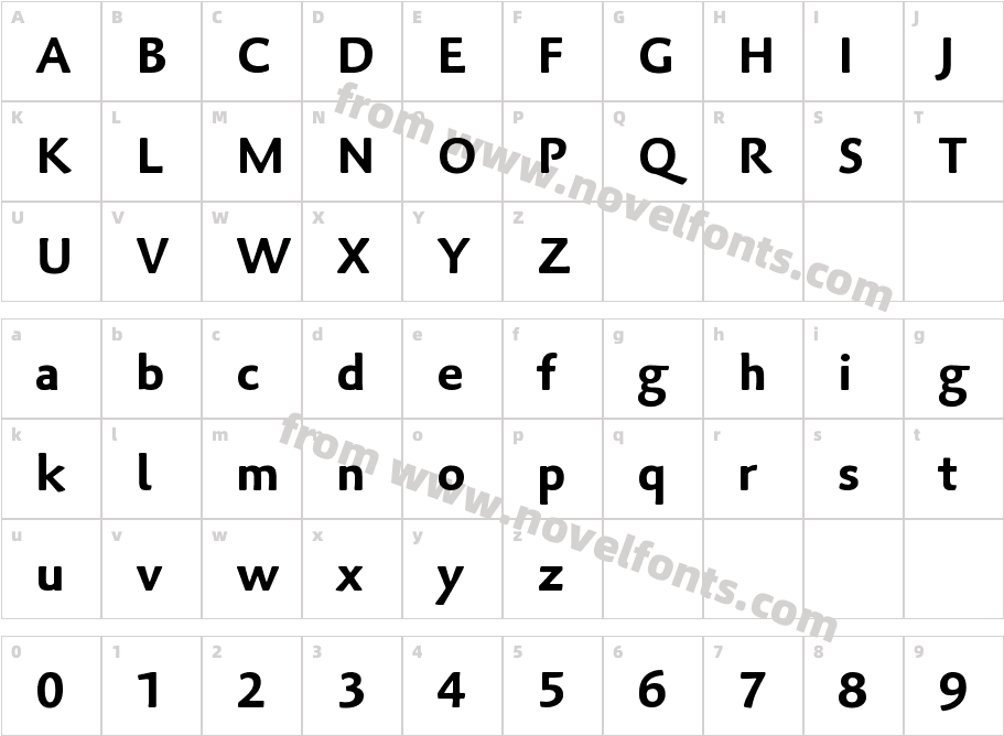 Bahij Palatino Sans Arabic BoldCharacter Map