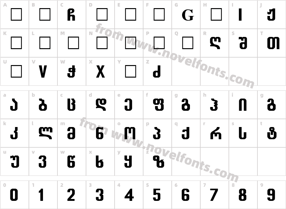 Balaveri RegularCharacter Map