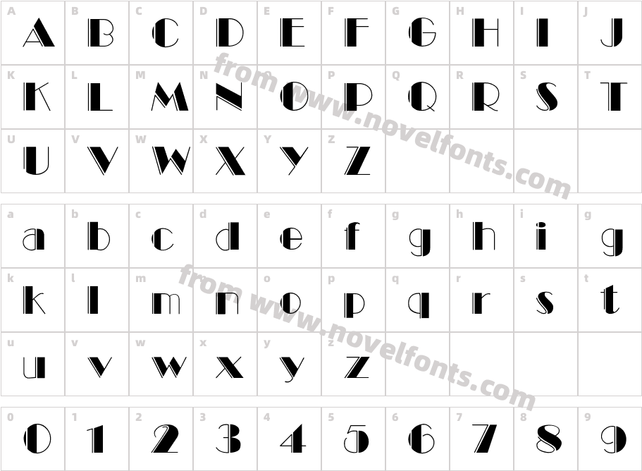 Ballet EngravedCharacter Map