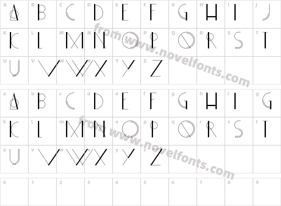 Bamq BoldCharacter Map