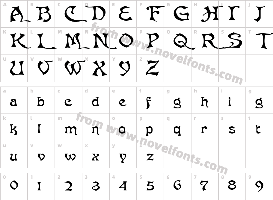 Baphomet Extended RegularSWFTECharacter Map