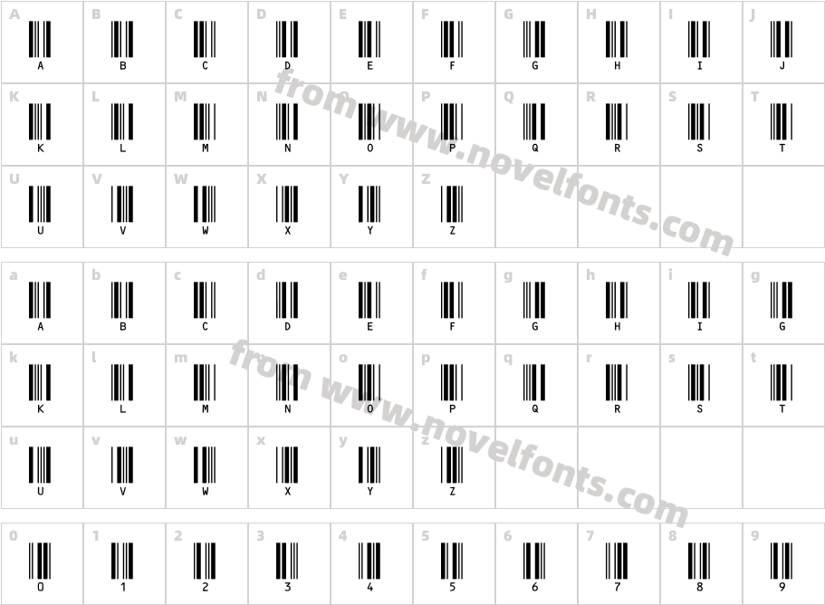 Barcode3_9ALCharacter Map