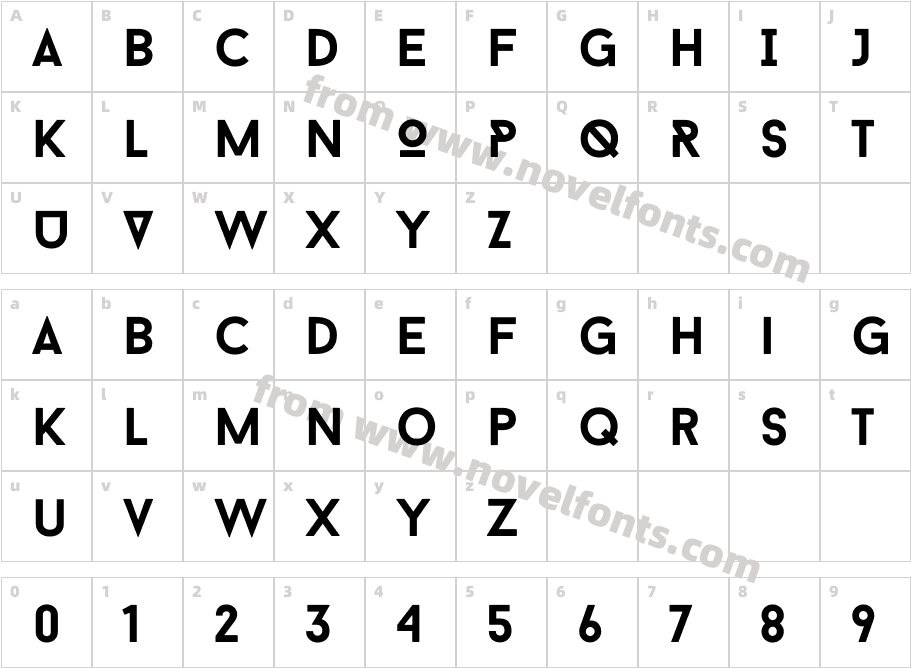 Baron Neue BoldCharacter Map