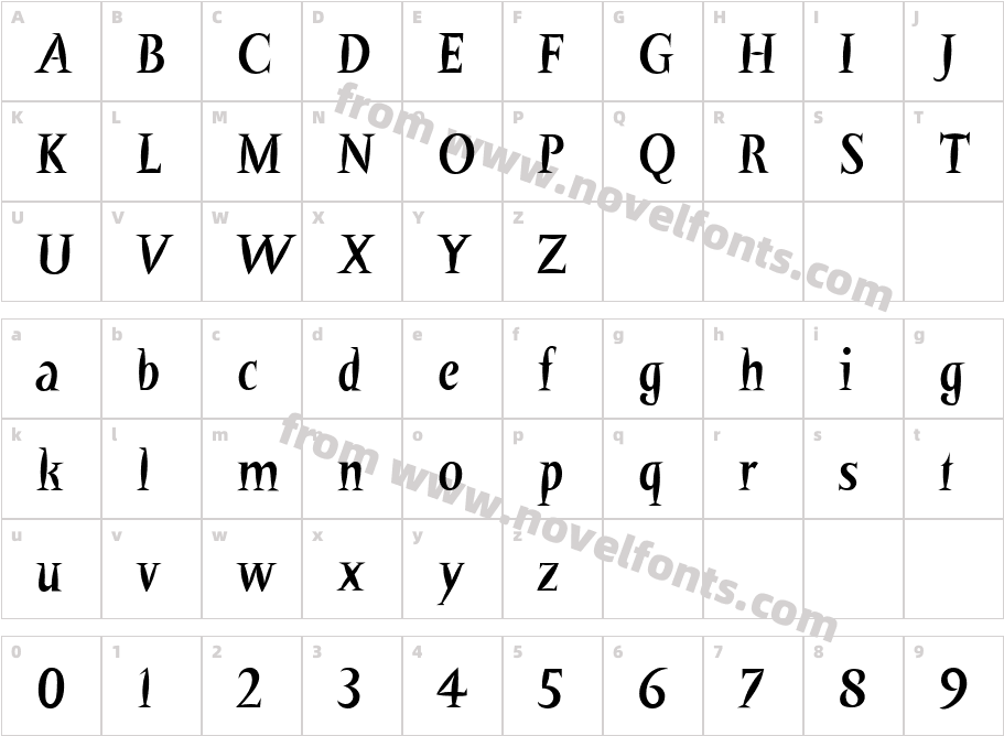 Barracuda Regular PDFCharacter Map