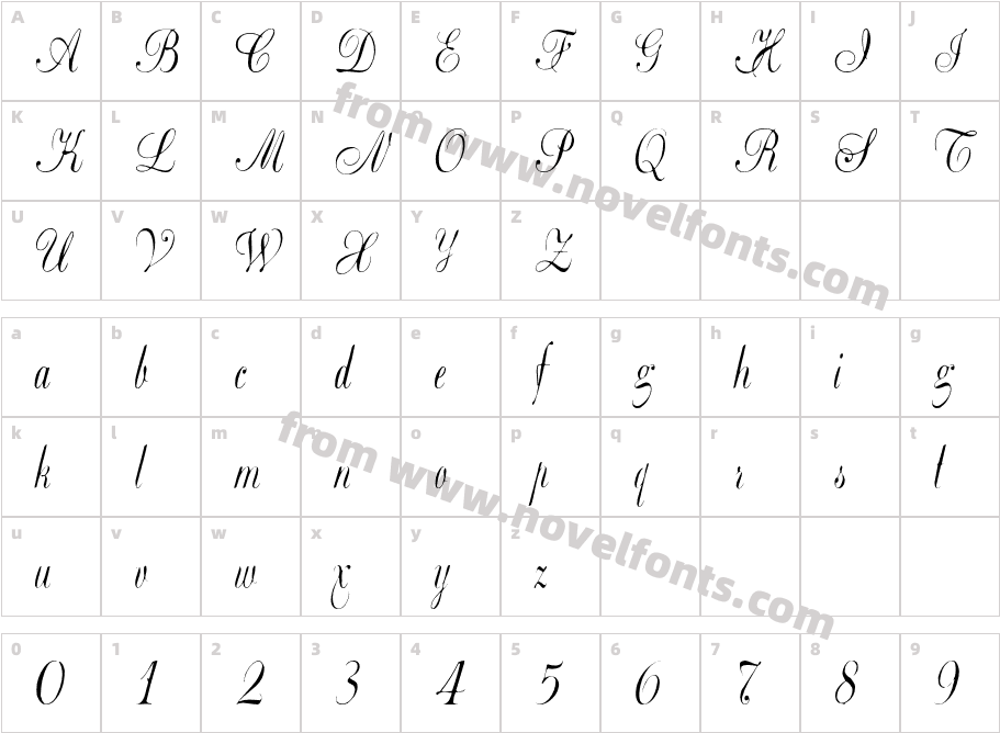 Basic Class A CondensedCharacter Map