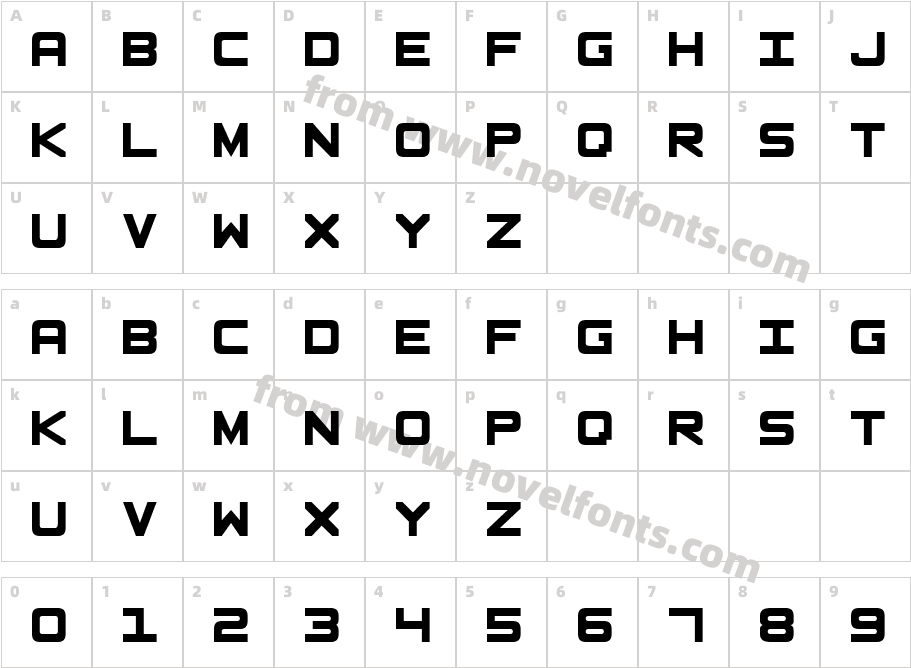 Basic Square 7 SolidCharacter Map