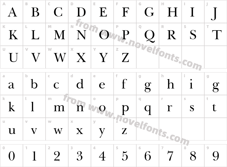 Baskervil CyrillicBT RomanCharacter Map