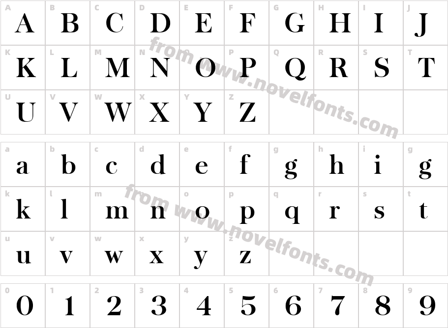 Baskerville Demi BoldCharacter Map