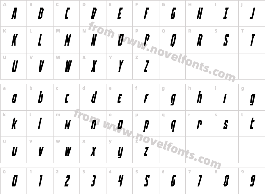 Battleworld Title ItalicCharacter Map