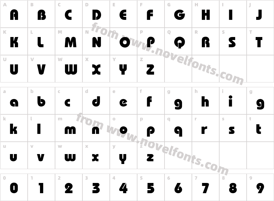 Bauhaus Bold CyrCharacter Map