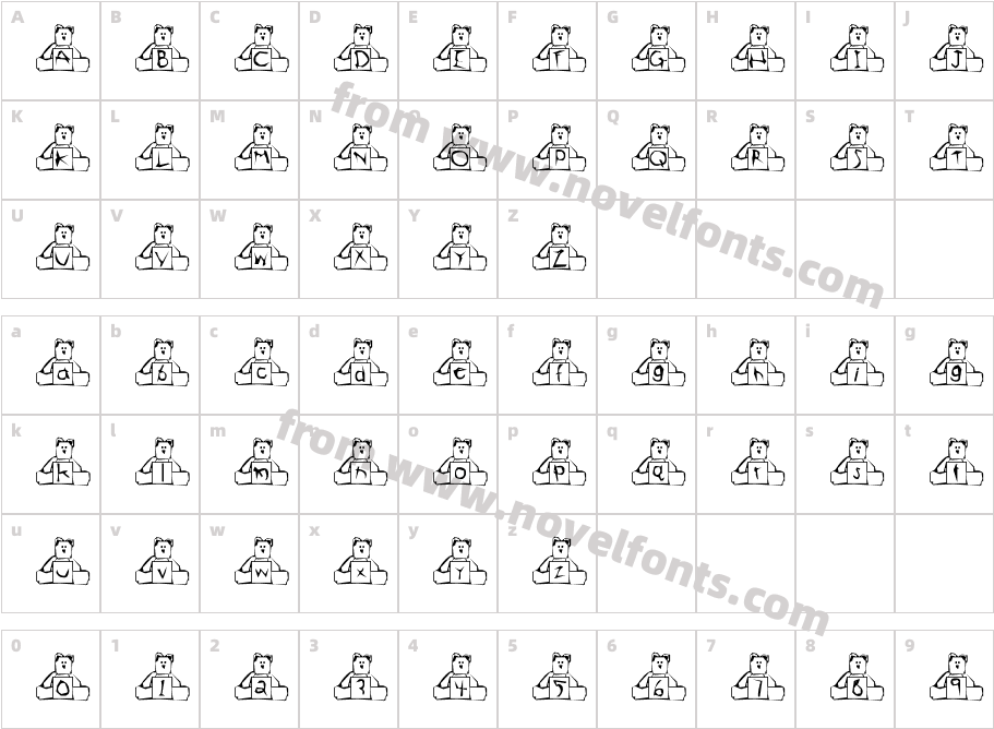 Bear BoxCharacter Map