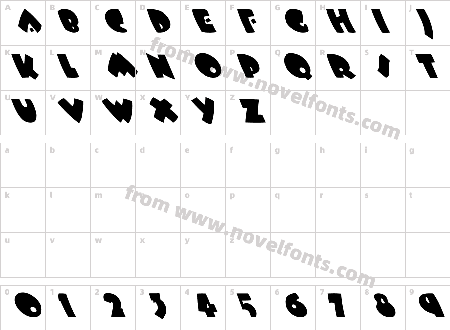 Bees Wax Extreme LeftyCharacter Map