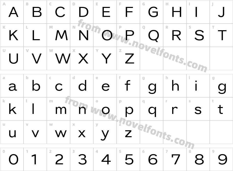 Neptun Trial Sud Extra Wide RegCharacter Map