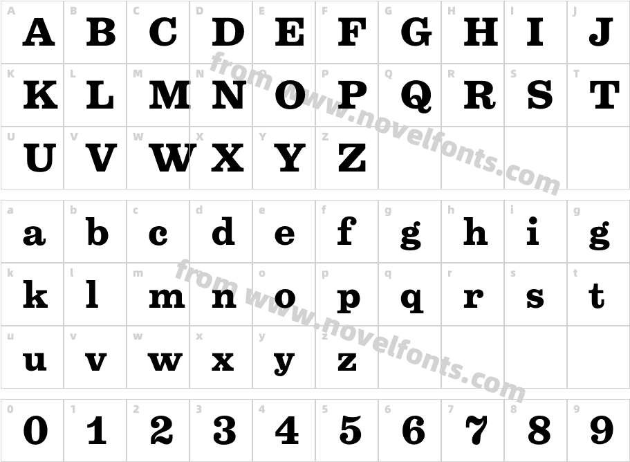 Belizio FB BoldCharacter Map