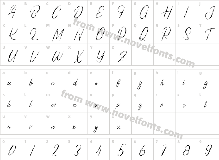 Baskuline 1Character Map