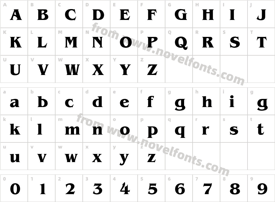 Benguiat_cyr BoldCharacter Map