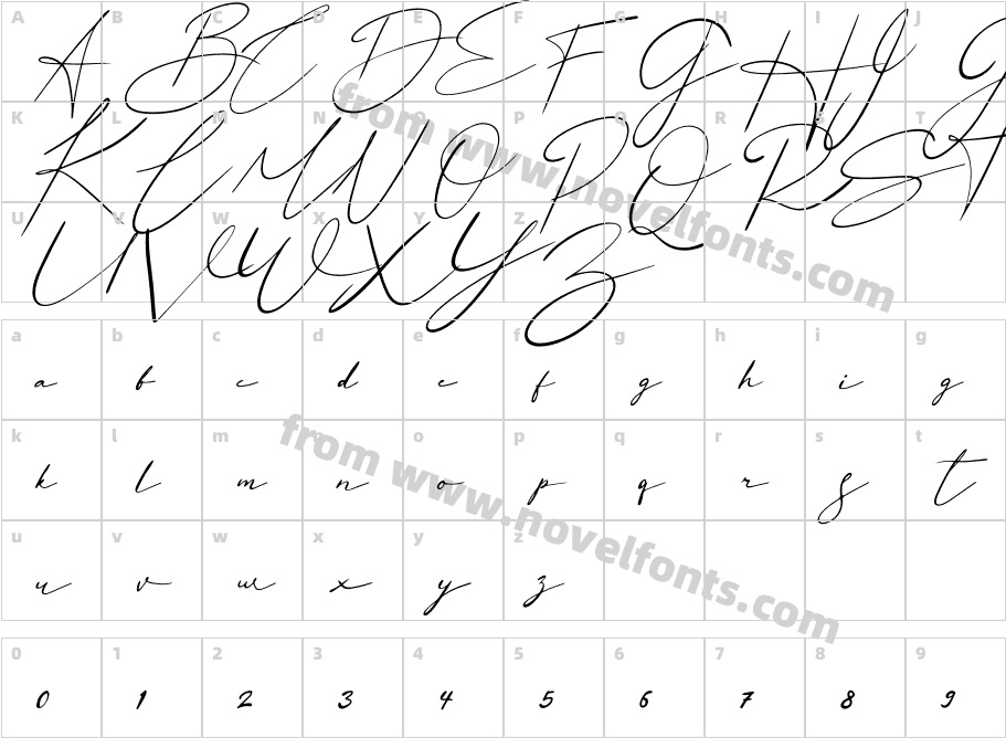 Basstian ItalicCharacter Map