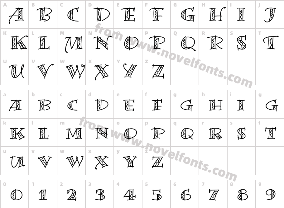 BermudaLP SquiggleCharacter Map