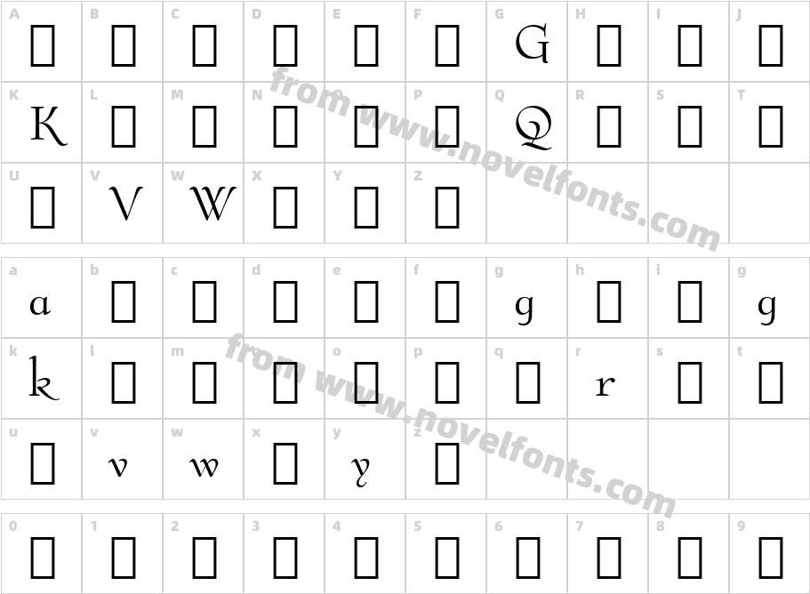 Bernhard Mod Alt BT AlternateCharacter Map