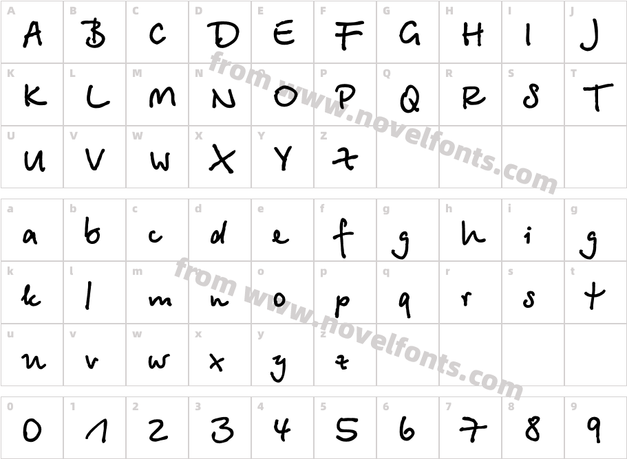 Betina ScriptC BoldCharacter Map