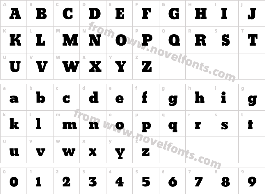 Beton CG Extra BoldCharacter Map