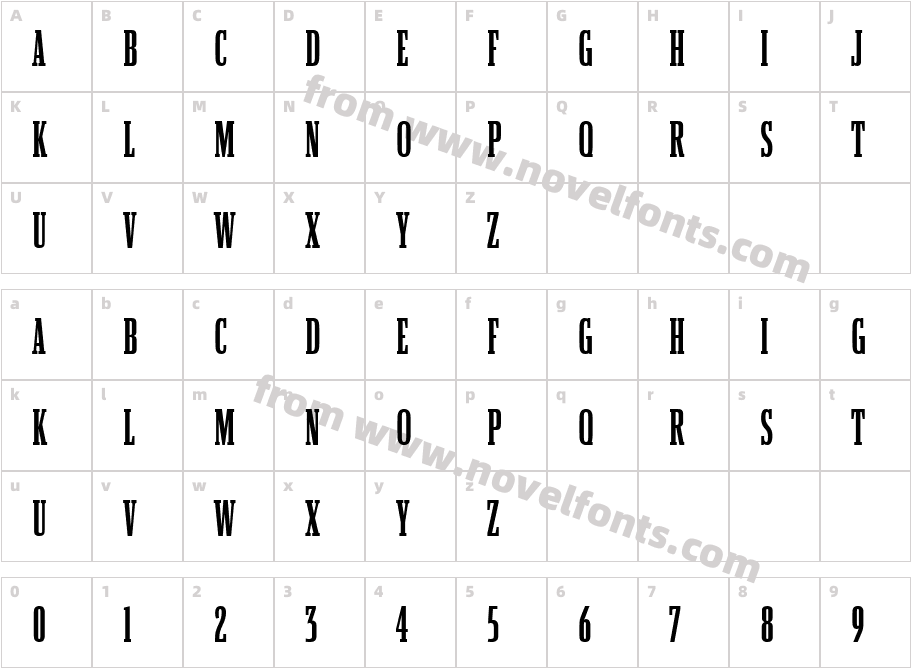 Beton ComD BoldCharacter Map