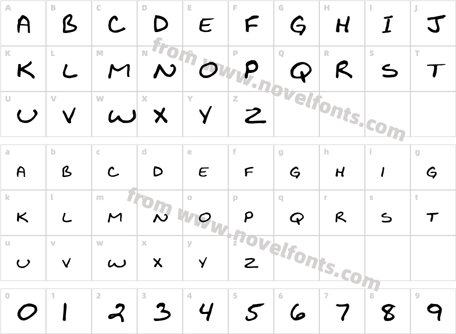 Bikly BoldCharacter Map