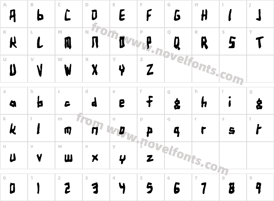 Birdland Aeroplane BoldCharacter Map