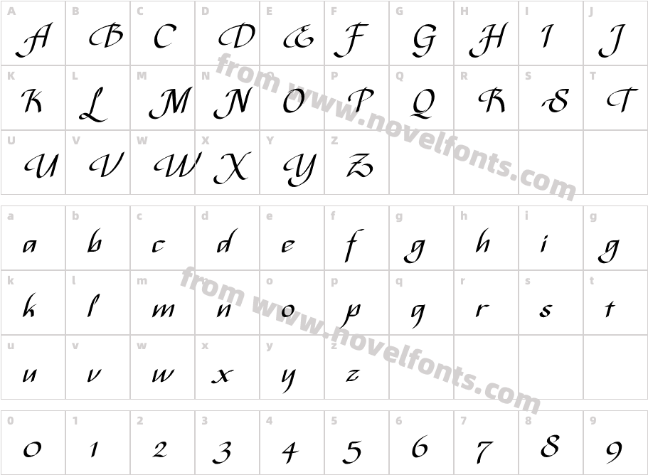 Bispo Original RegularCharacter Map