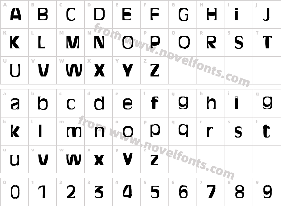 Bitchen BoldCharacter Map