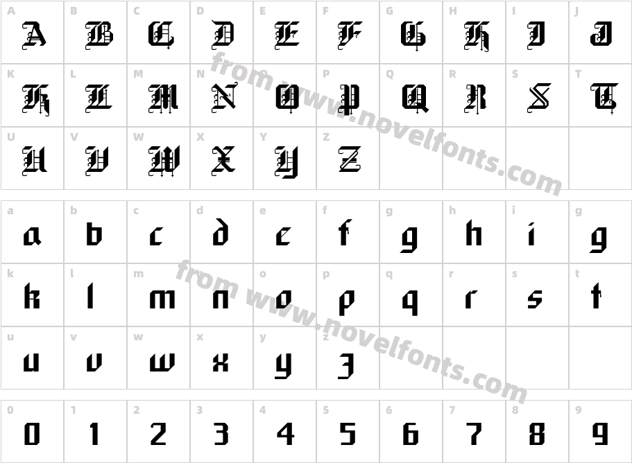 Black ForestCharacter Map