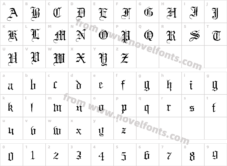 Black NightCharacter Map