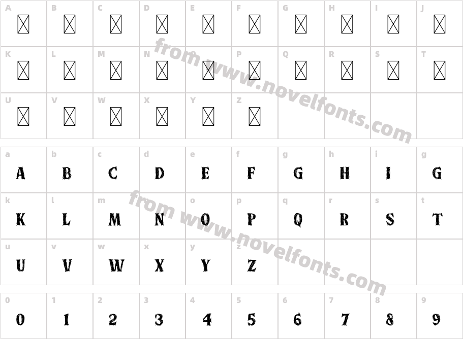 Blade Desire RegularCharacter Map