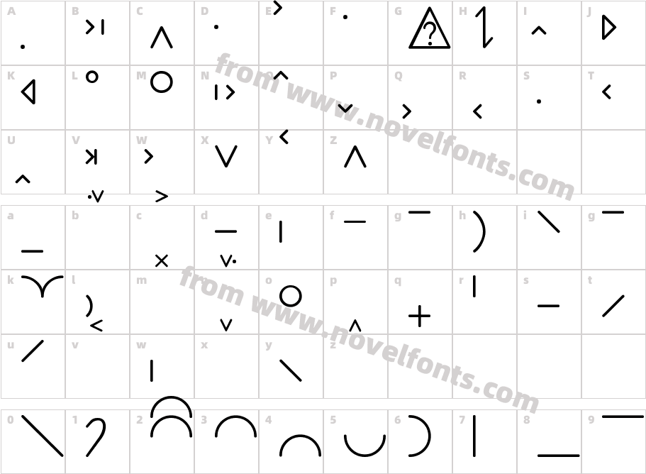 Bliss41Character Map