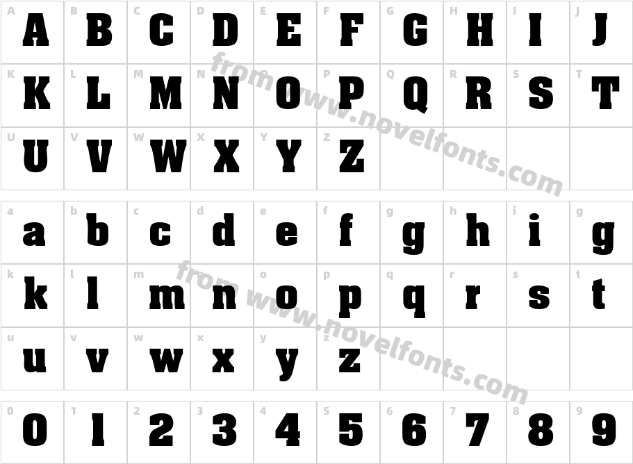 BlocS Si BoldCharacter Map