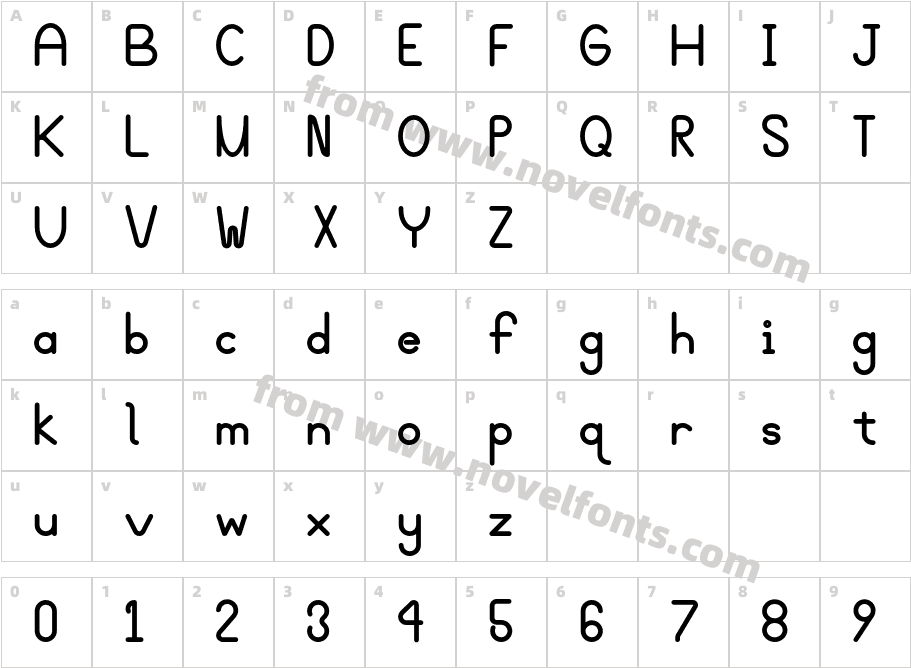 Blooming Grove Alternate BoldCharacter Map