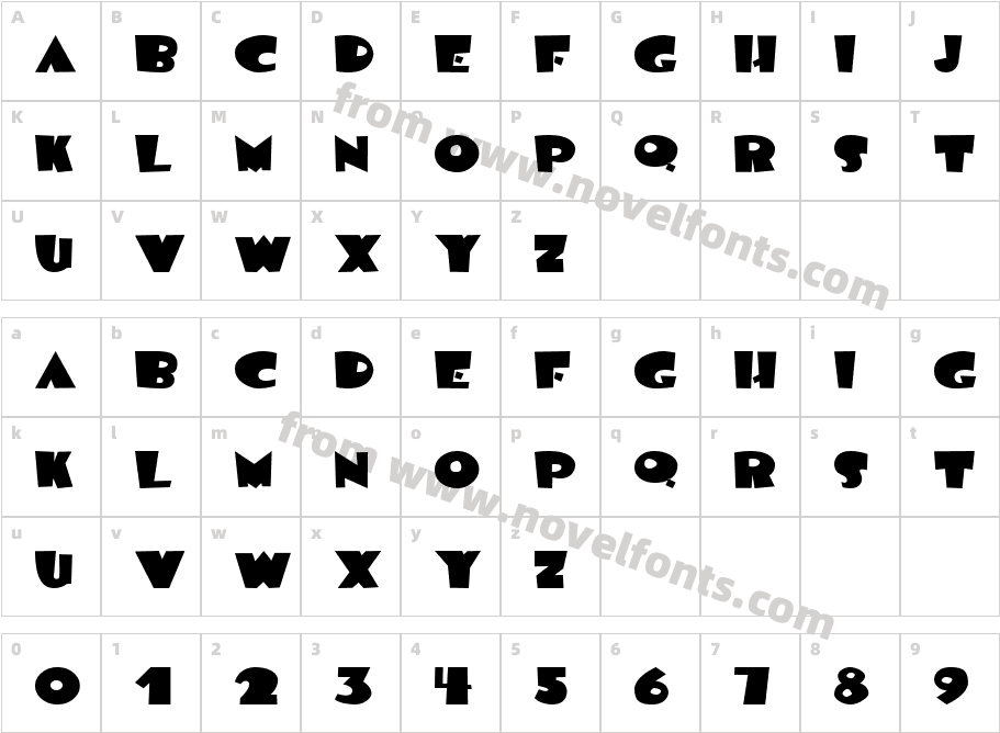 Blue MoonCharacter Map