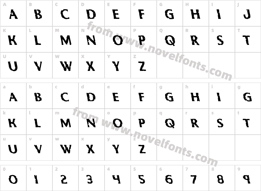 Body Swipers LeftalicCharacter Map