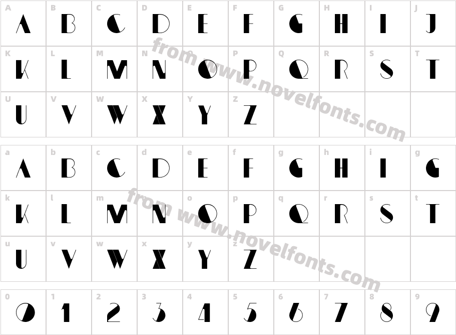 BoldCharacter Map