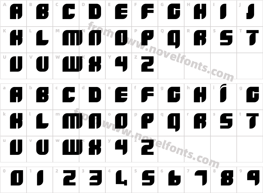 Boldie BoldCharacter Map