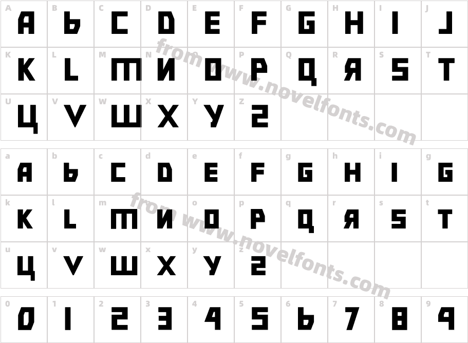 Bolshevik BoldCharacter Map