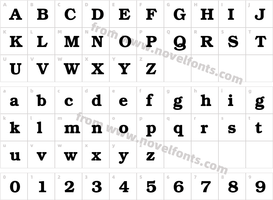 Bookman BoldCharacter Map