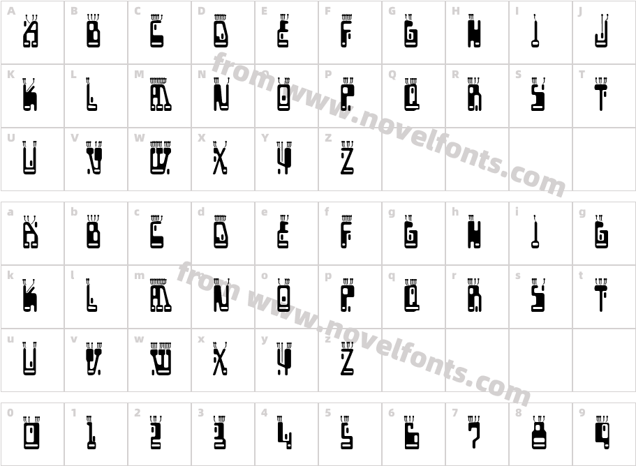 Boron RegularCharacter Map