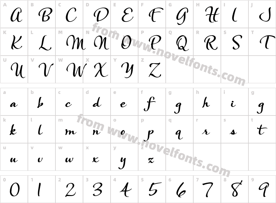 Bountiful BoldCharacter Map