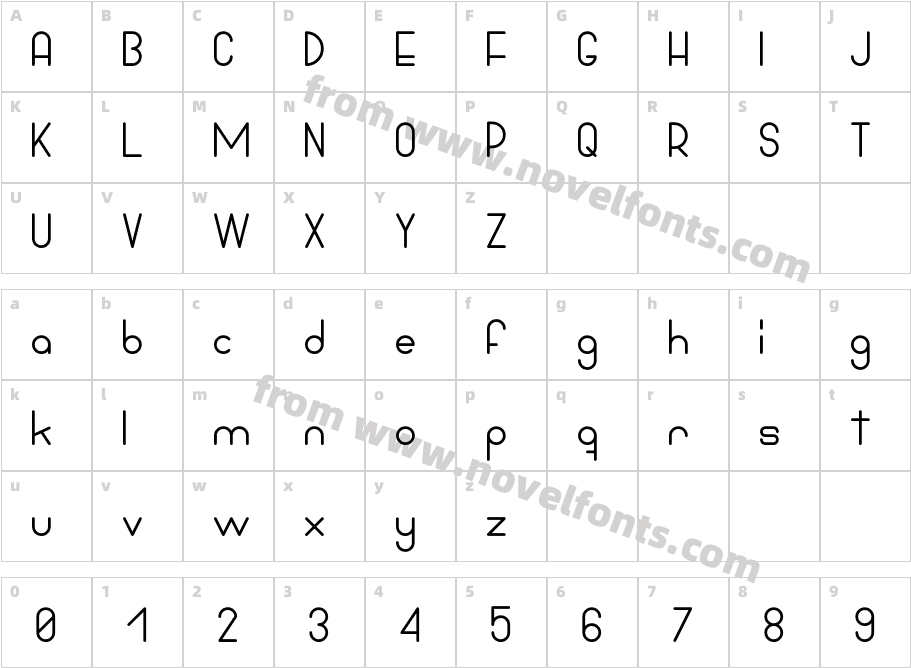 Bowhouse BoldCharacter Map